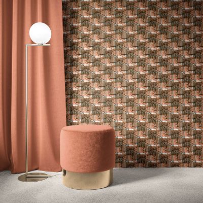 1970s brown mid century wallpaper