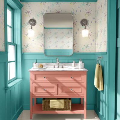 mid century wall paper inspiration
