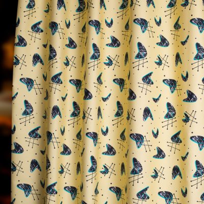 retro boomerang design fabric