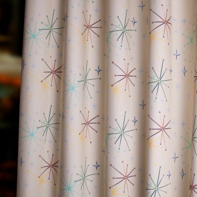 retro furnishing fabric pastel colours