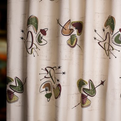 Atomic 50s fabric in tones of green